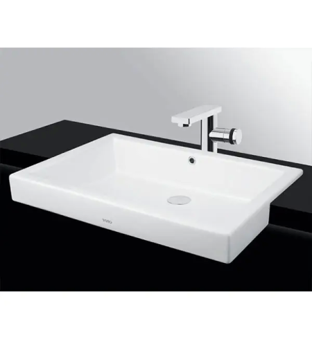 Chậu rửa mặt cao cấp lavabo bán âm bàn LW646JWFW