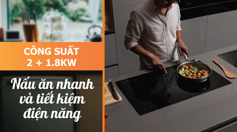 Bếp từ Malloca MI 732 SL có công suất mạnh mẽ