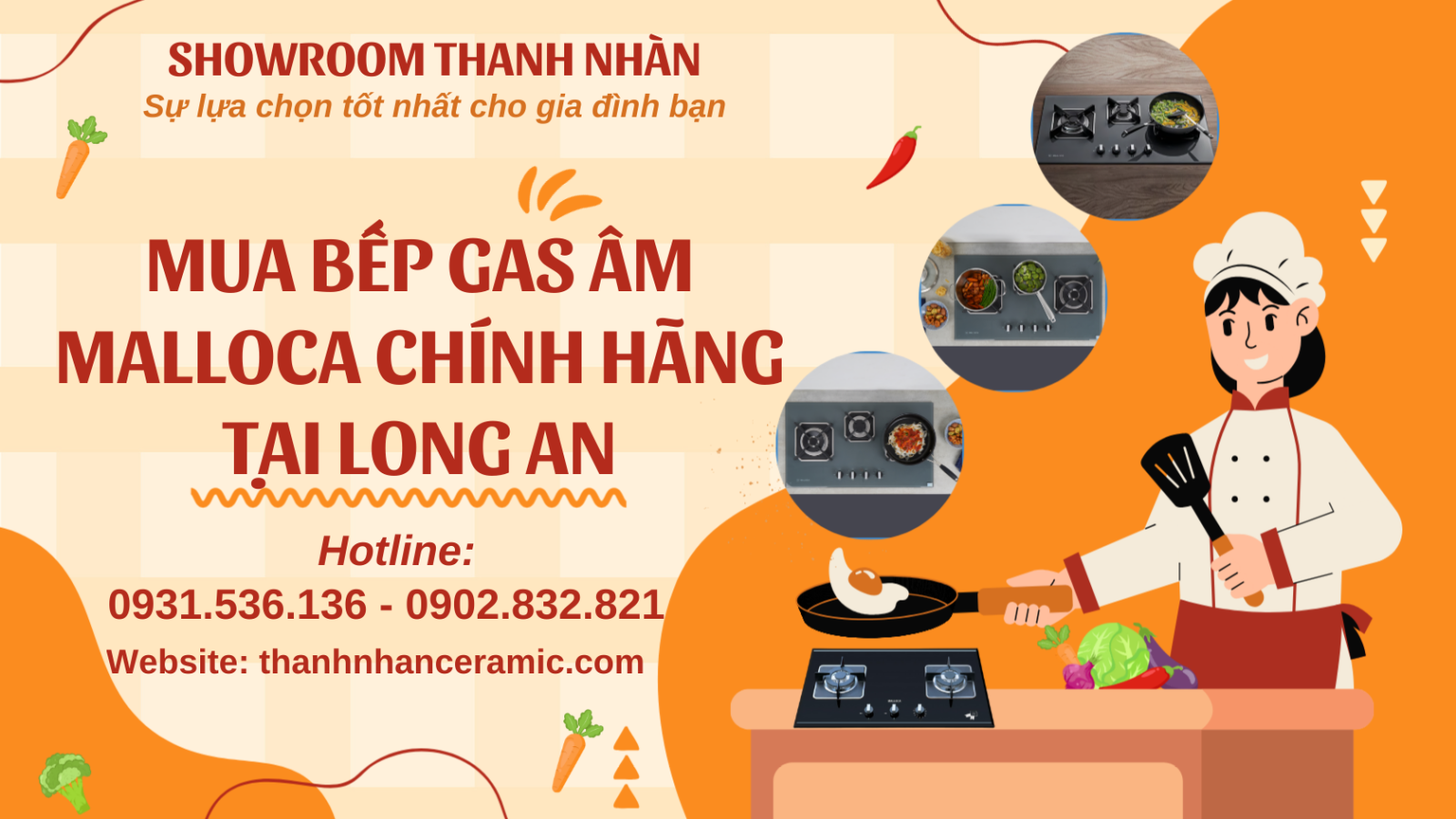 Mua bếp gas âm Malloca chính hãng tại Long An