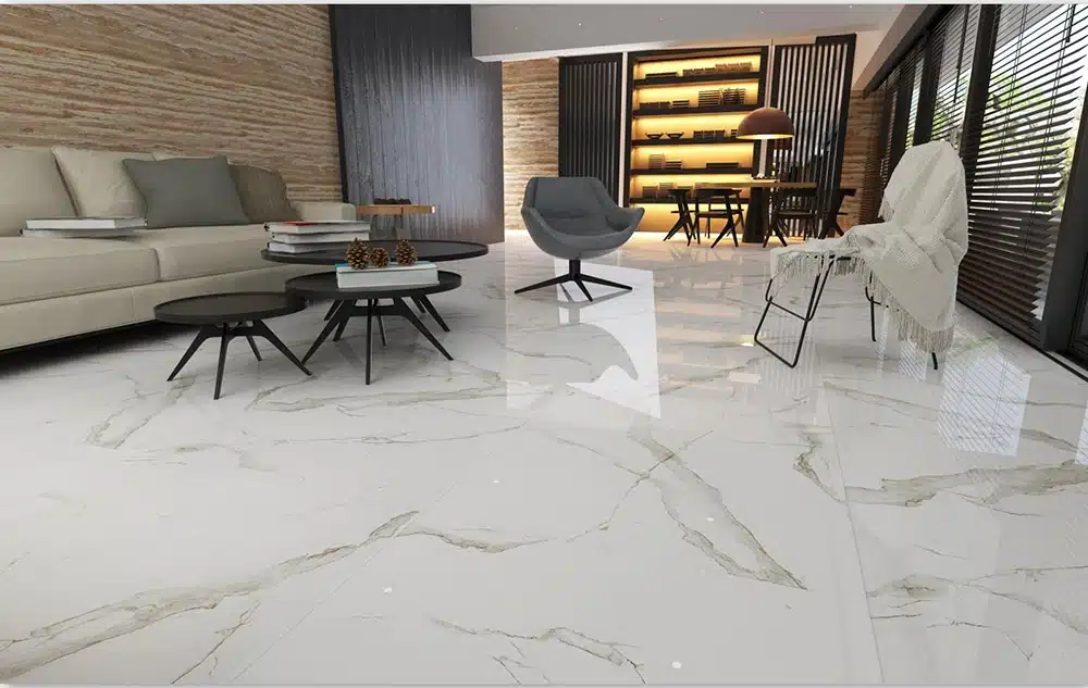 Hình ảnh ứng dụng gạch Viglacera cho phòng khách hiện đại