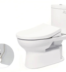 Bàn cầu hai khối nắp đóng êm kèm vòi rửa nước lạnh TCW1211A