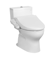 Bàn cầu hai khối kèm nắp rửa điện tử WASHLET dòng C2 cơ bản CS302DW18